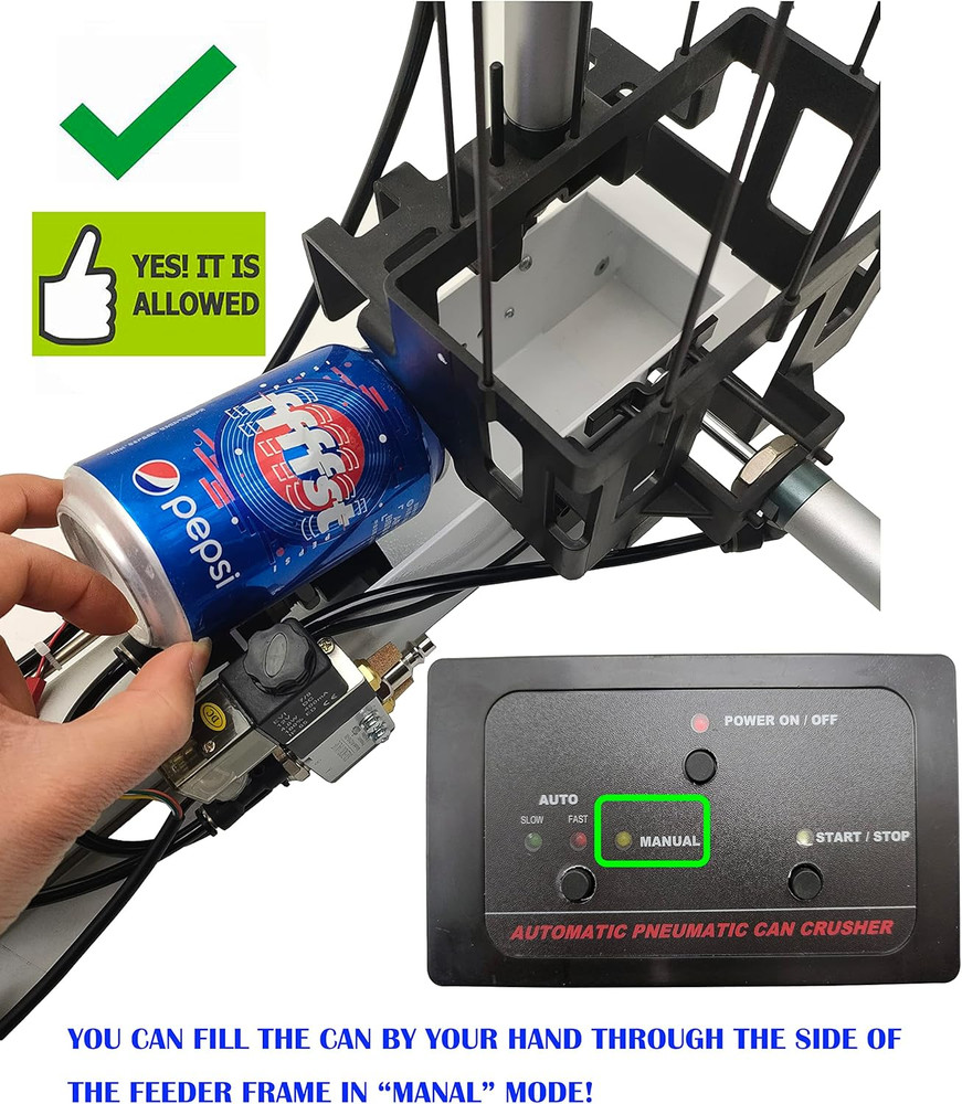 Full Automatic Can Crusher Inductive Can Crusher Heavy Duty Efficient Soda Beer