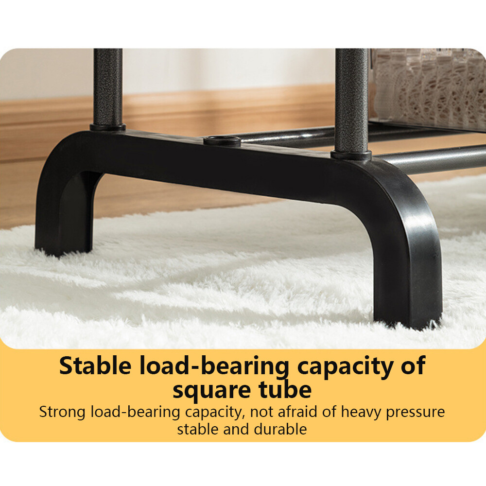 43.3" Heavy Duty Rolling Clothing Garment Rack, Double Rail Clothes Organizer