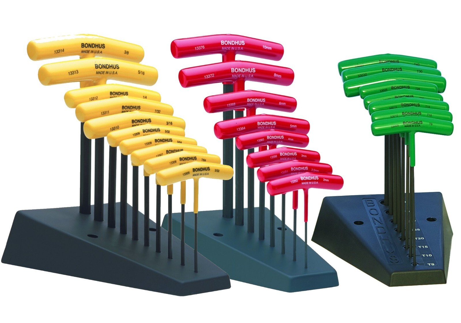 Bondhus 26pc T Handle Hex Wrench Set Torx Metric SAE Standard Made in USA