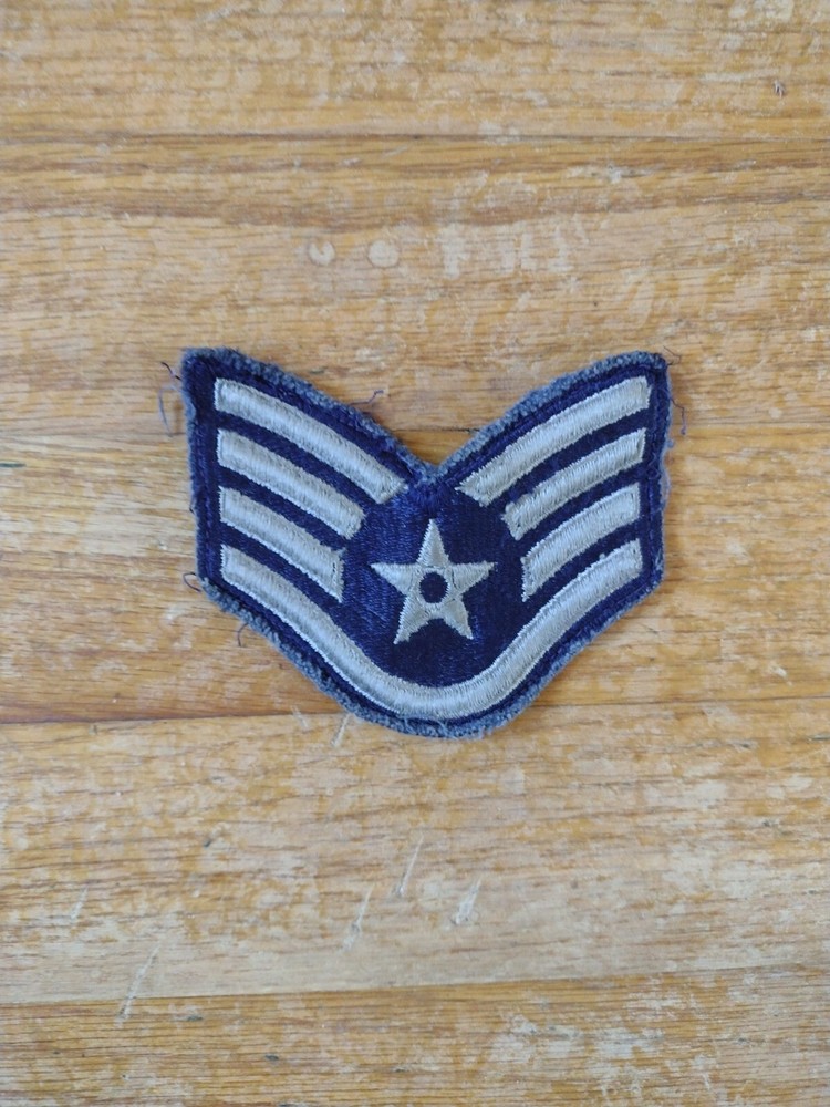 Original EARLY Embroidered  USAF SSGT Chevrons Patch Vintage