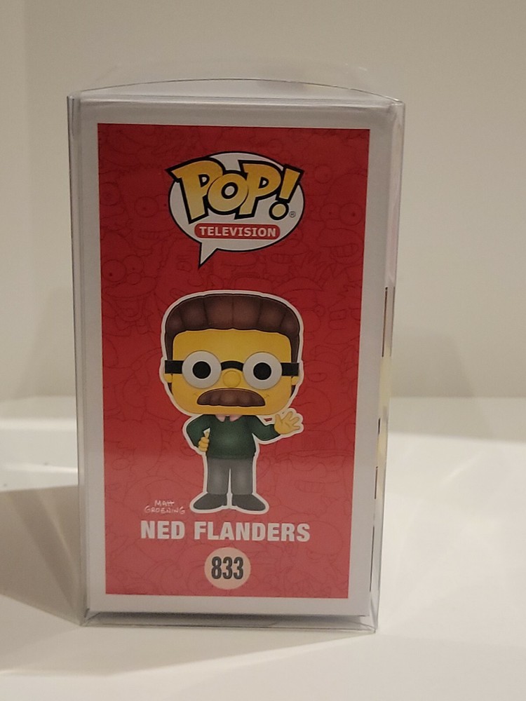 Funko POP Ned Flanders The Simpsons Hot Topic Exclusive #833 +protector