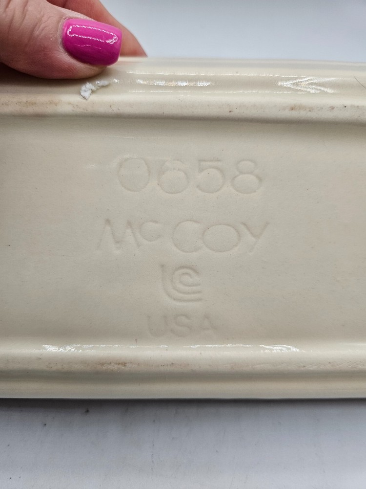 VTG. Ceramic McCoy Bread Serving Tray 0658 USA