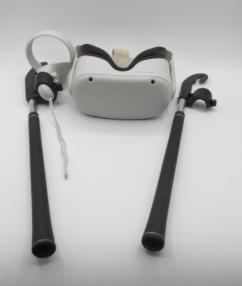 META OCULUS QUEST 1 HEADSET W/1 CONTROLLER WHITE & 2 STICKS!