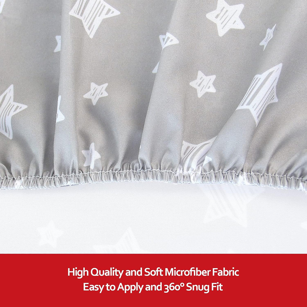 Pack and Play Sheets, 2 Pack Mini Crib Sheets, Stretchy Playard Fitted Sheet, Co
