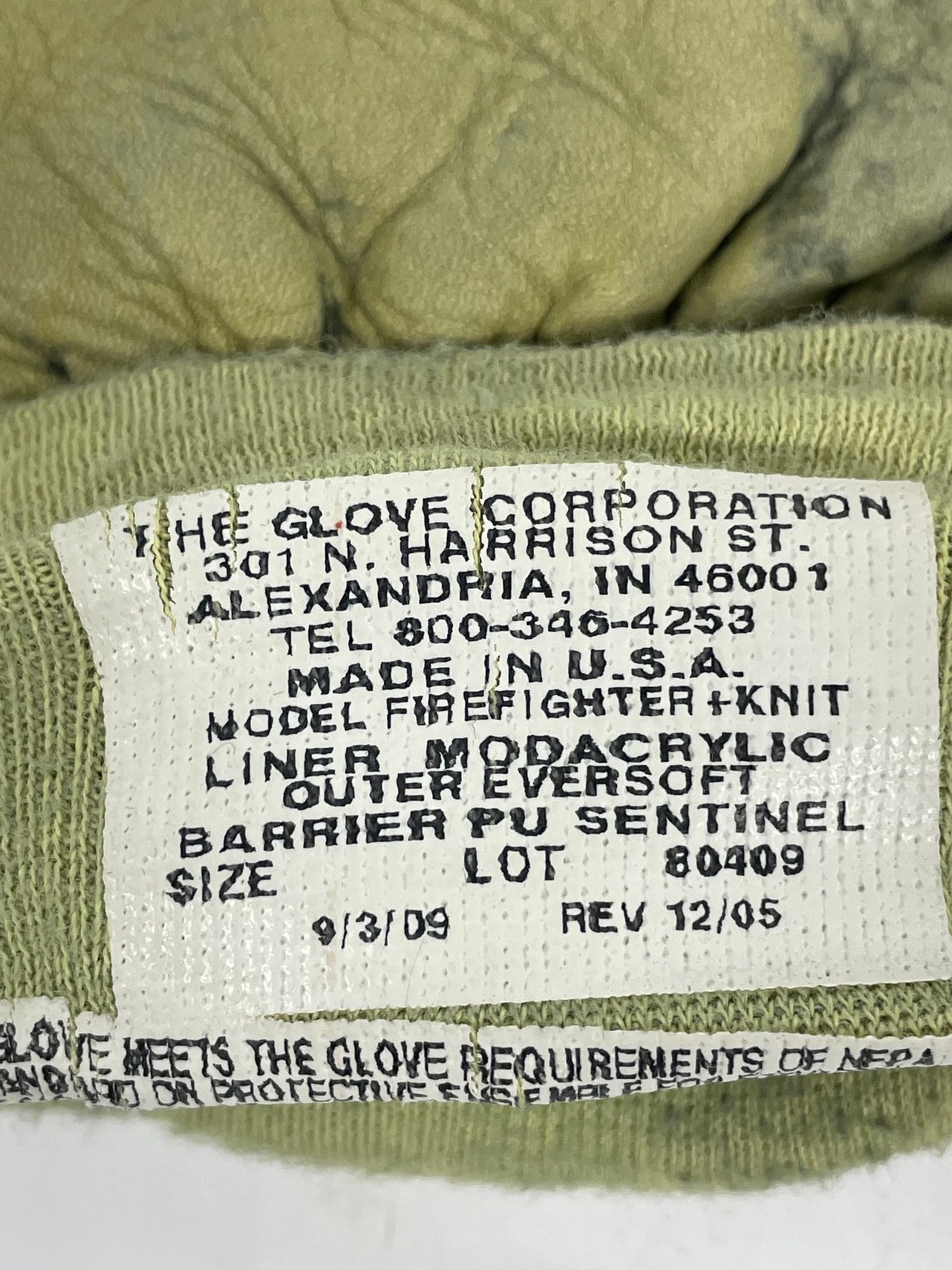 The Glove Corp. FireFighting Gloves Sixe X-Large Used