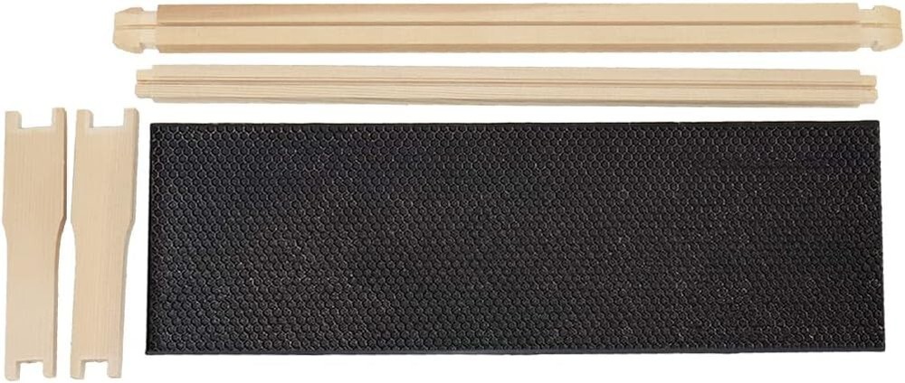 10 - Pack Medium Beehive Frames with Beeswax Foundations – Fits Langstroth Hive