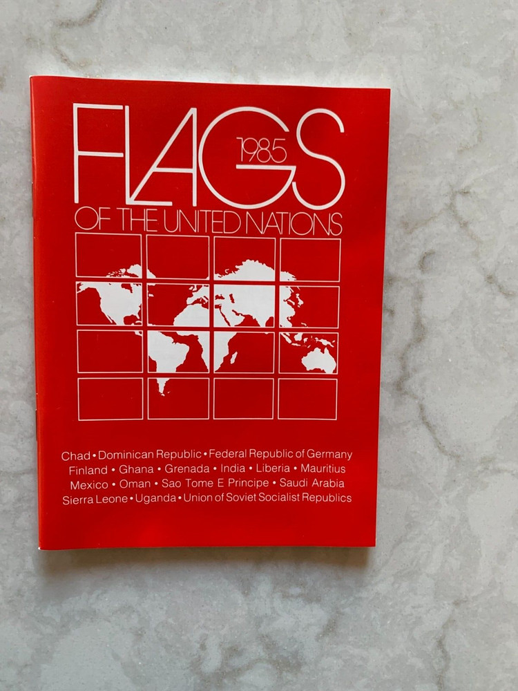 Flags of the United Nations booklet (no stamps), 1985, by Fleetwood