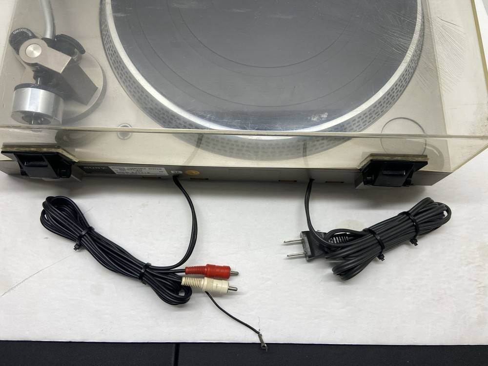 Sony PS-212 Direct Drive Turntable Bench Tested Working Missing Right Foot
