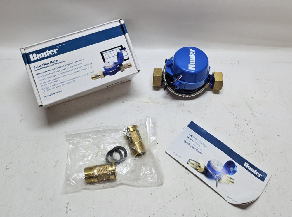 Hunter HC-075-FLOW 3/4" Pulse Flow Remote Reporting Use Meter Irrigation Sensor