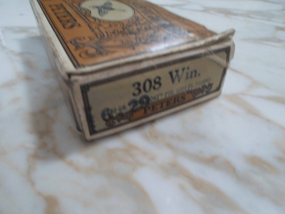 Peters 308 Win 180 gr Core-Lokt PTD Soft Point Empty Box.
