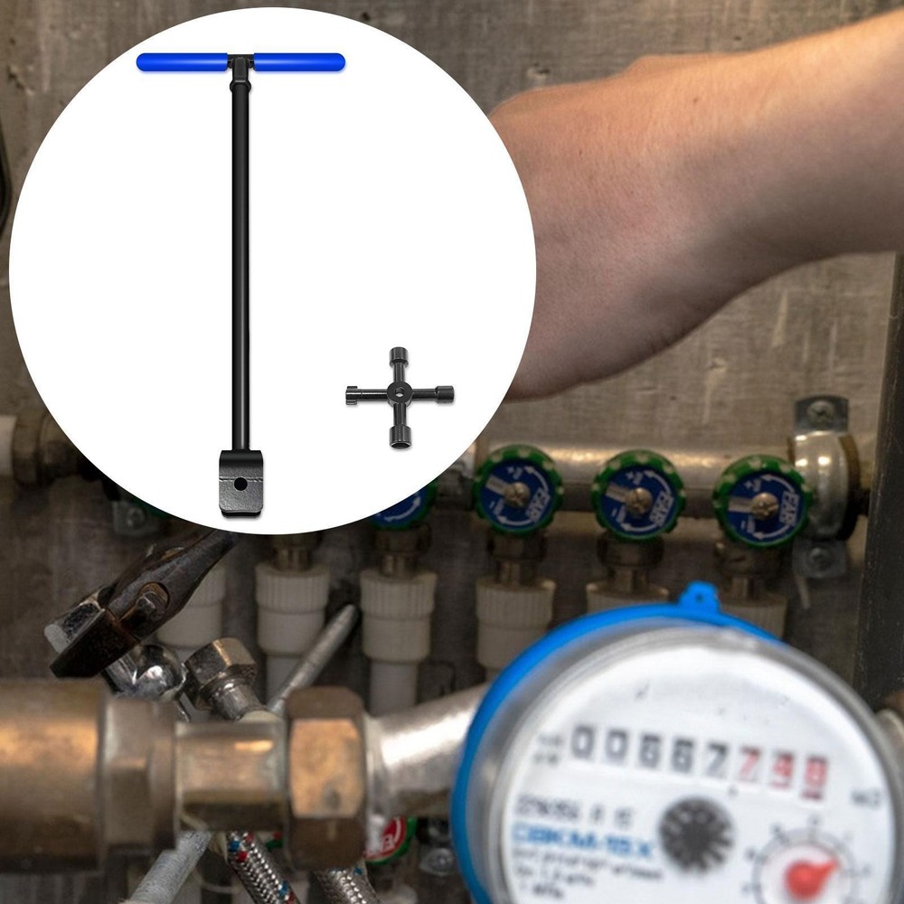 Water Meter Key Shut Off Tool 4 Ways Multi Functional Utility Key