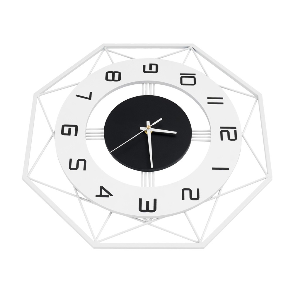 Modern Wall Clock - Silent Battery Powered Analog , Easy Mount