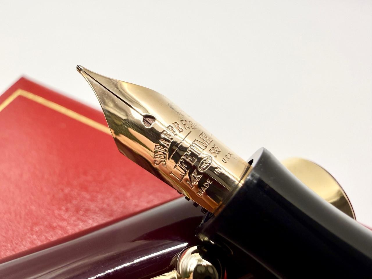 SHEAFFER MODERN LIFETIME BURGUNDY FOUNTAIN PEN M 14K NIB