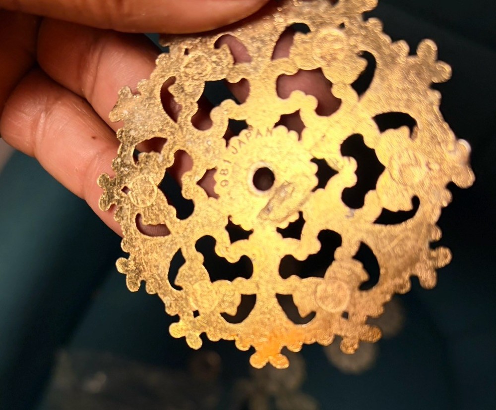 Vintage Provincial Hollywood Regency Floral Drawer Cabinet Pull Knobs/Backs (16)