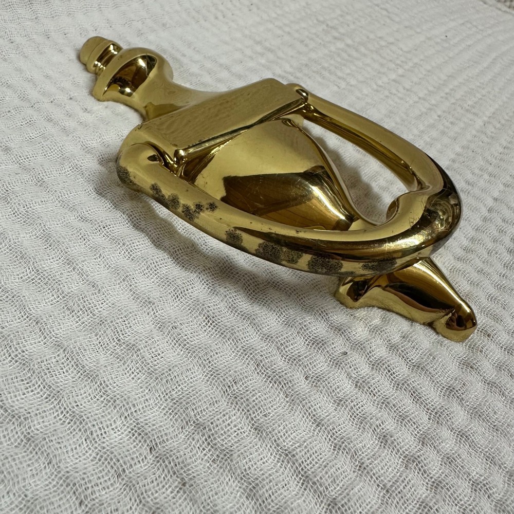 Vintage Solid Brass Door Knocker classic design patina