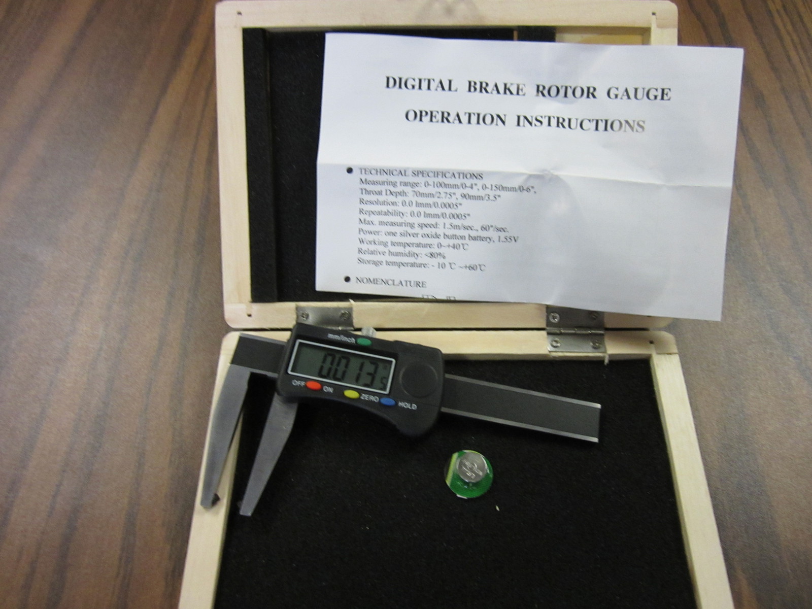 Digital Brake Rotor Gage Caliper X-large screen --new