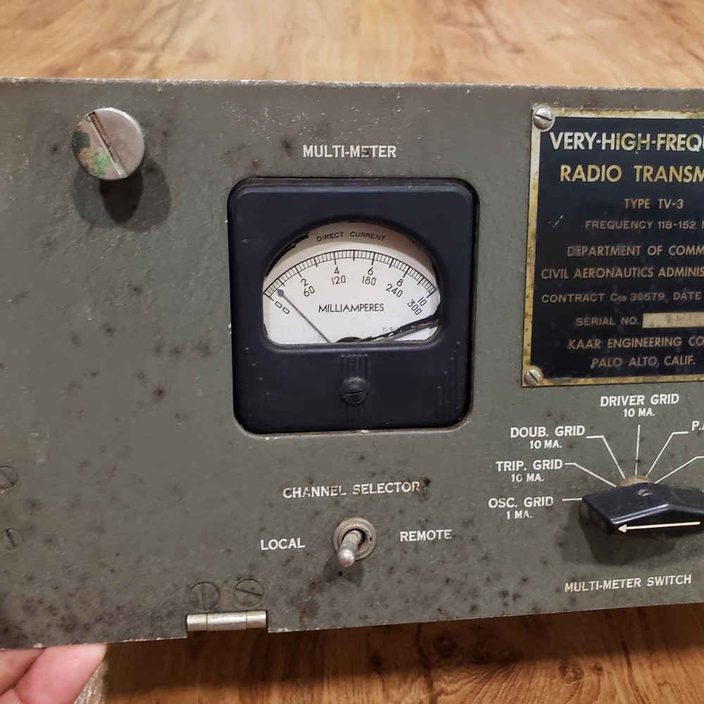 Kaar Engineering VHF Radio Transmitter Civil Aeronautics Administration, Pre-FAA