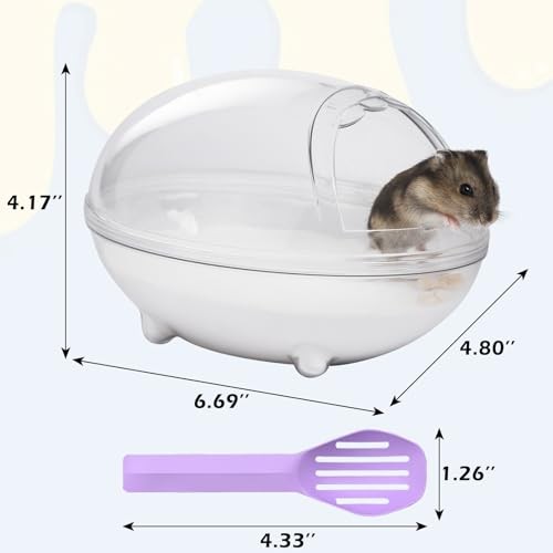 Transparent Hamster Sand Bath Container, Cage Accessory Box Keeps Sand Large