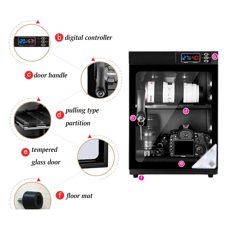 Full Automatic 100L Digital Camera Lens Dehumidify Dry Storage 5Layers Noiseless