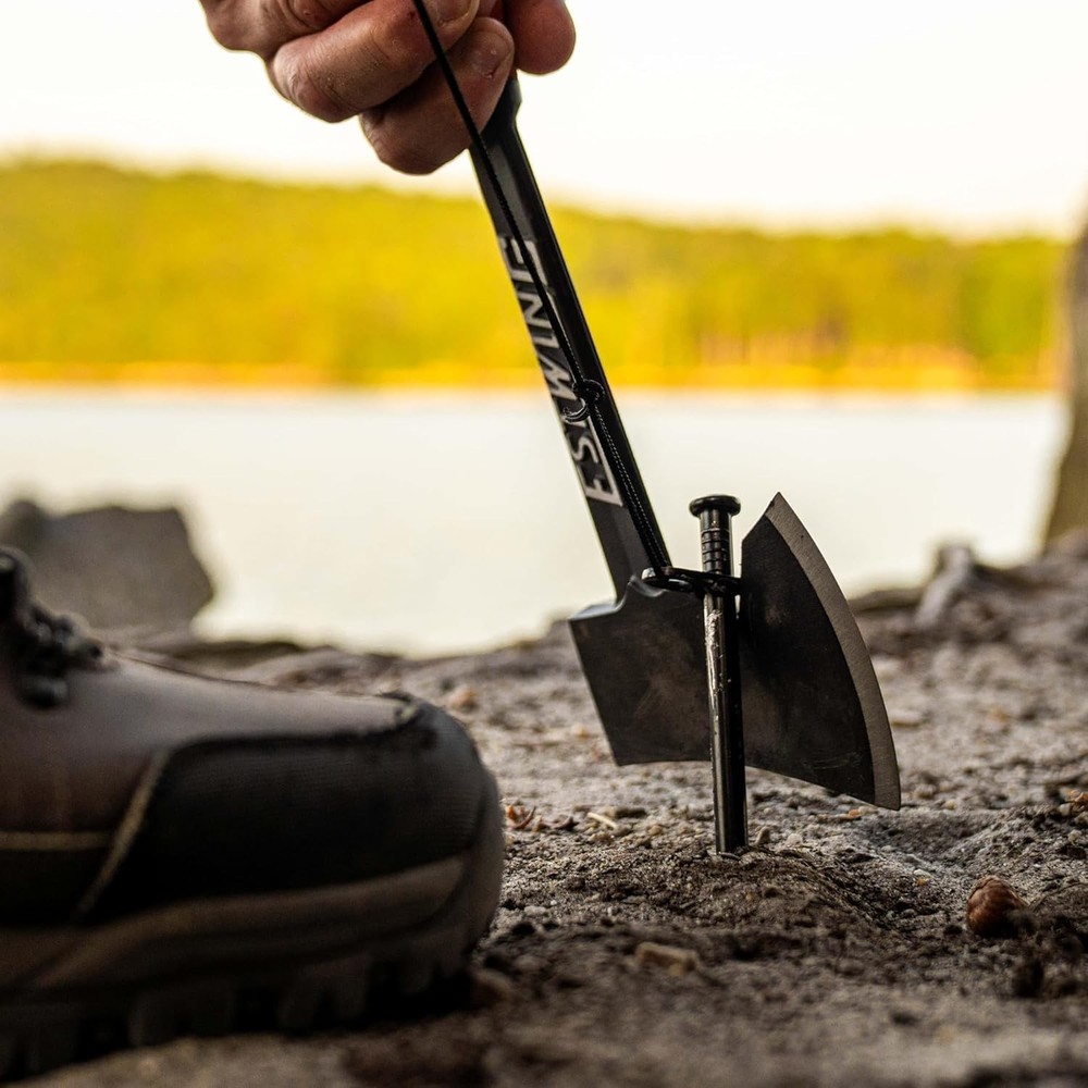 Versatile Hatchet for Chopping Logs, Splitting Firewood & Tent Stake Puller