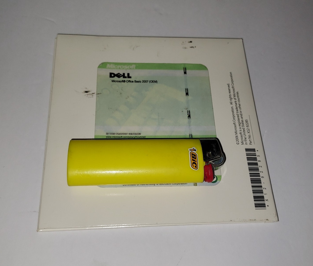Microsoft Office Basic 2007 Software CD Disc w/ Product Key