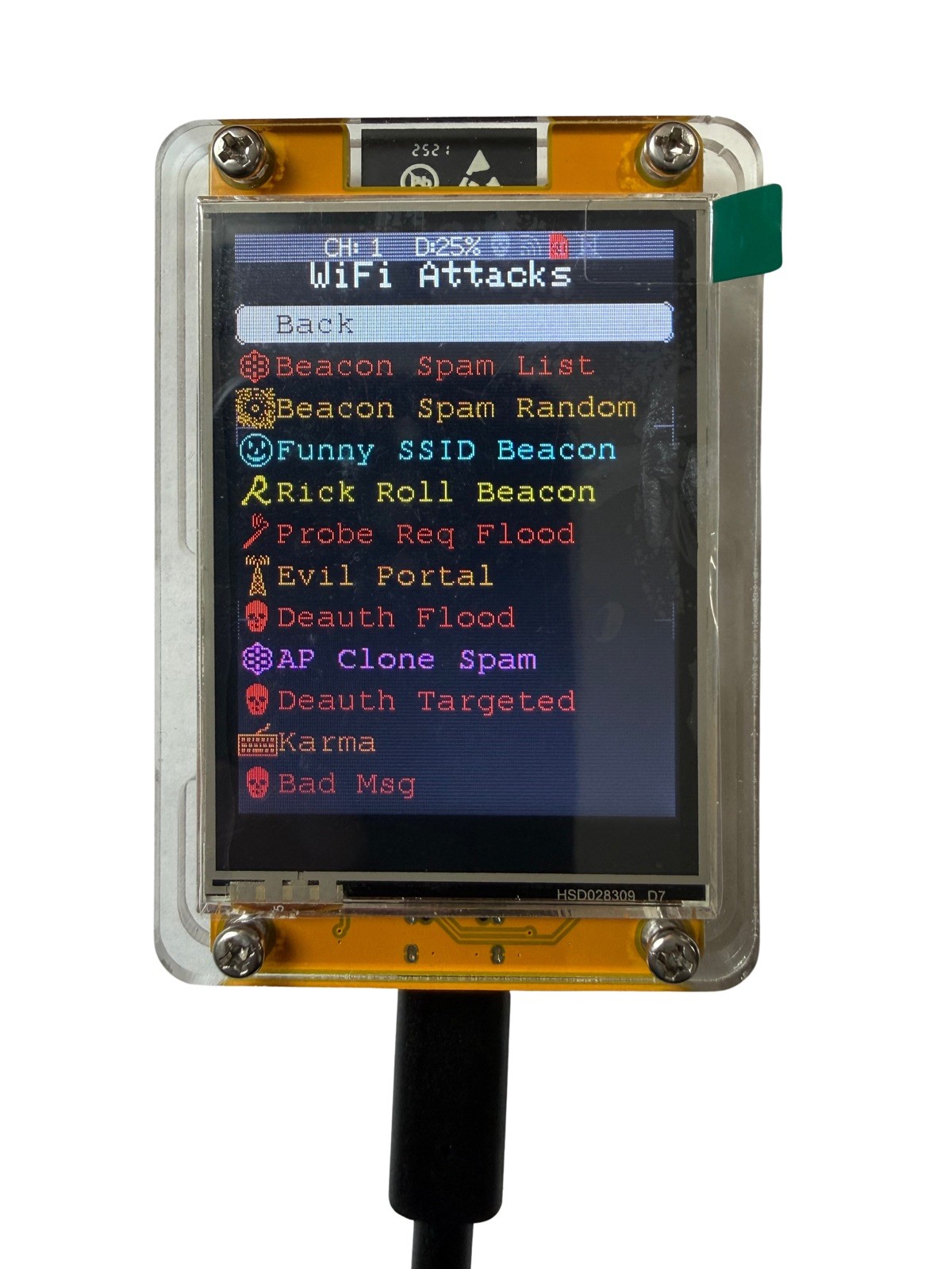 ESP32 CYD Marauder WiFi Bluetooth Sniffer Touch Screen w/ Case (NEW UPDATE)