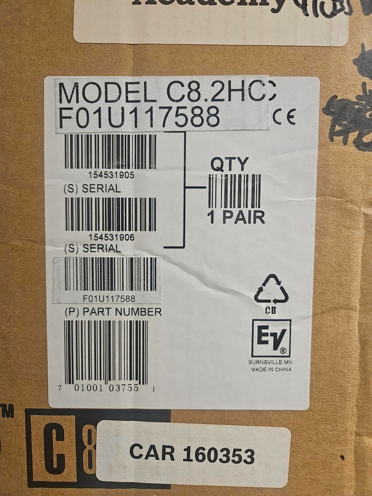 EV Innovative Design (MODEL C8.2HP - PAIR - Ceiling Mount Speaker System