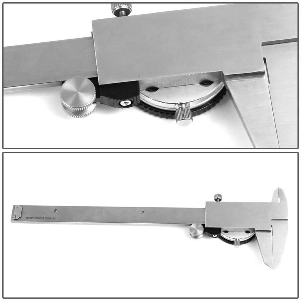 6 Inch Precision Millimeter Measurement Shockproof Lockable Head Dial Caliper