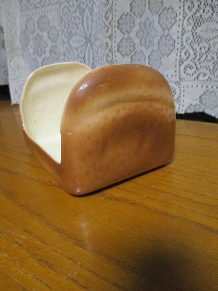 Vintage Ceramic Bread Holder Dish - Holds Sliced Bread