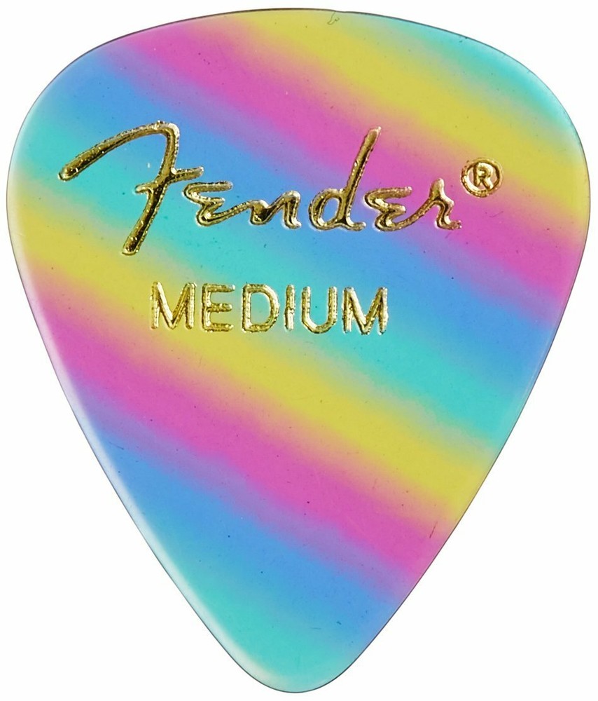 Fender 351 Premium Celluloid Guitar Picks - MEDIUM, RAINBOW - 12-Pack (1 Dozen)