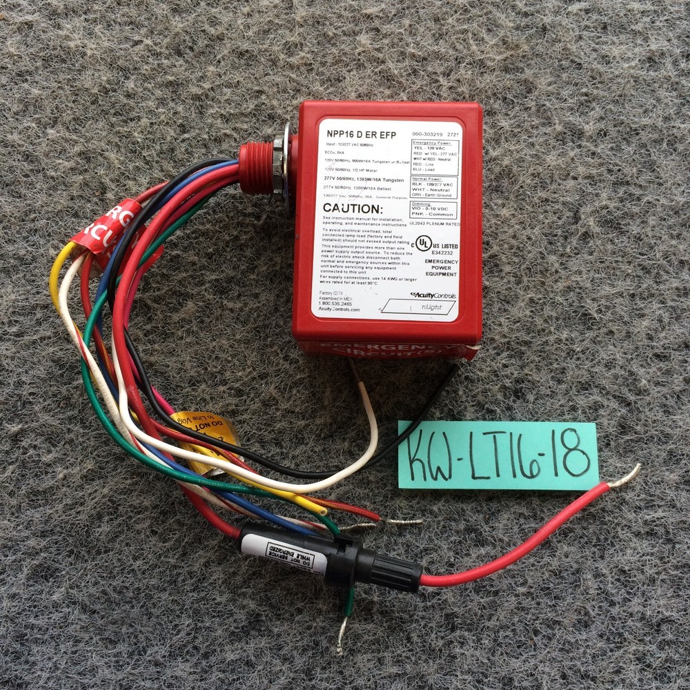 ACUITY Controls Sensor Switch Motion Detector Relay NPP16-D-ER-EFP 265LYK