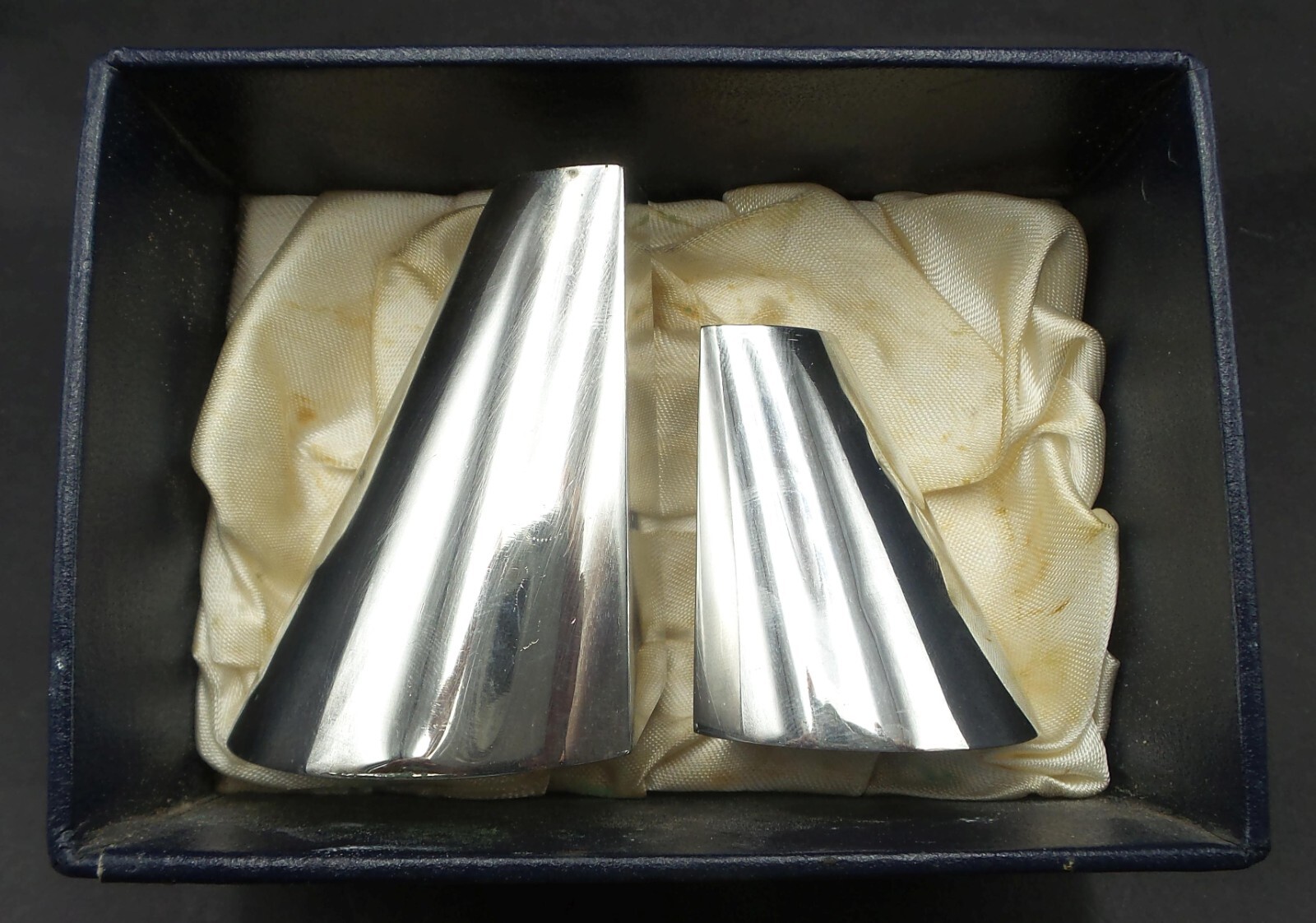 Rare Mid-Century AURAN KULTASEPPA Finland Sterling Silver Salt & Pepper Shakers
