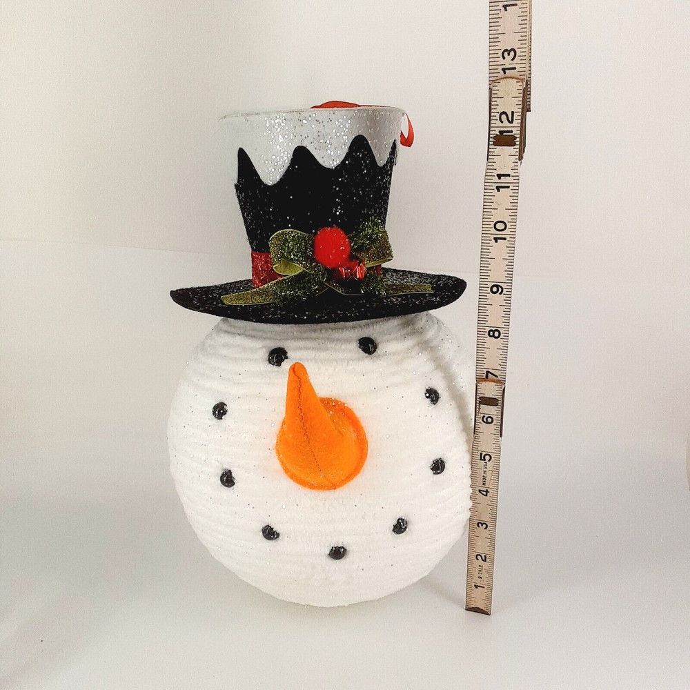 Snowman Head 15" Solid Rounded Bottom Christmas Decoration Holiday Craft Foam