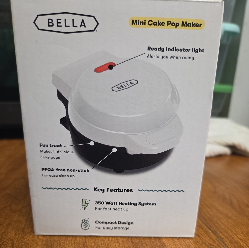 Bella Mini Cake Pops Maker Blue Nonstick Cooking Compact Easy Store 350w