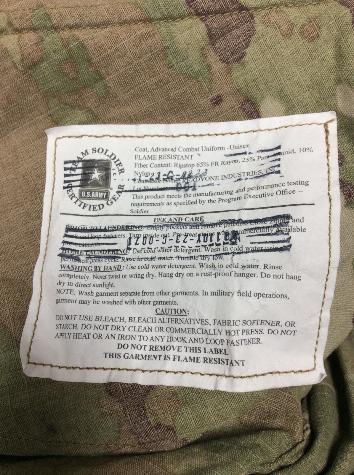 Army Advanced Combat Coat Uniform Size Medium Regular OCP Camo New