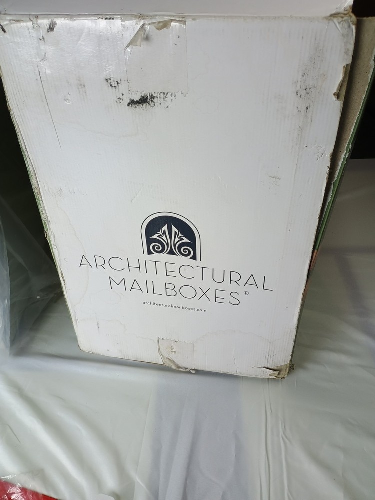 Architectural Mailboxes White Oasis Jr Classic Locking Post Mount Parcel Mail