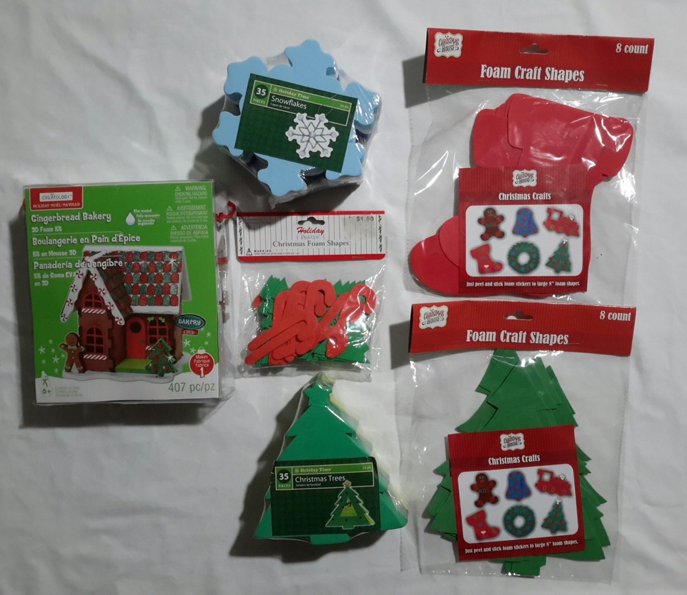 FOAM CHRISTMAS CRAFT SETS NIB