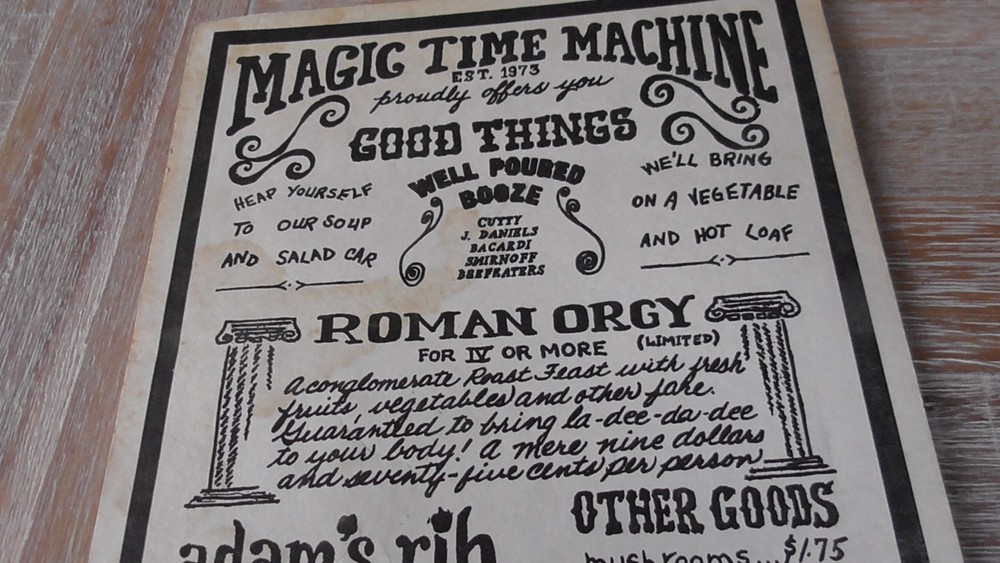 Vintage Paper Magic Time Machine Menu