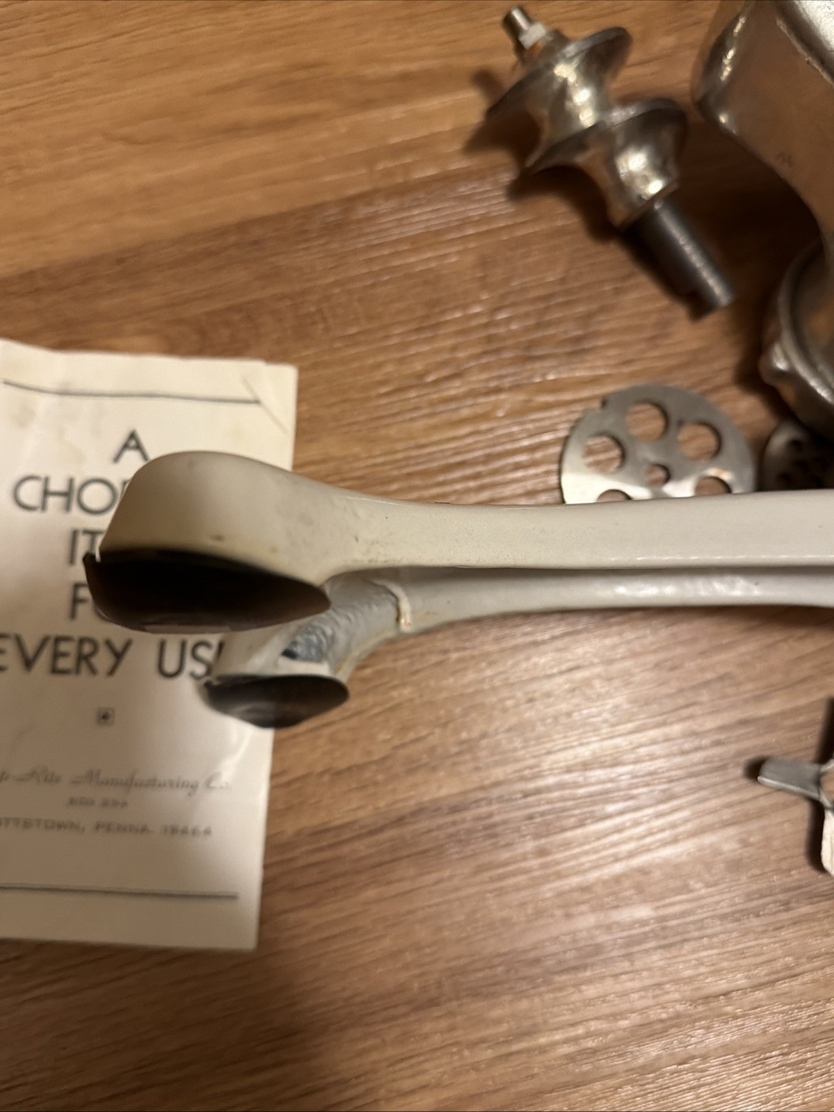 Chop-Rite MFG #1 Meat & Food Chopper Clampless Counter Top Tool In Box USA Made