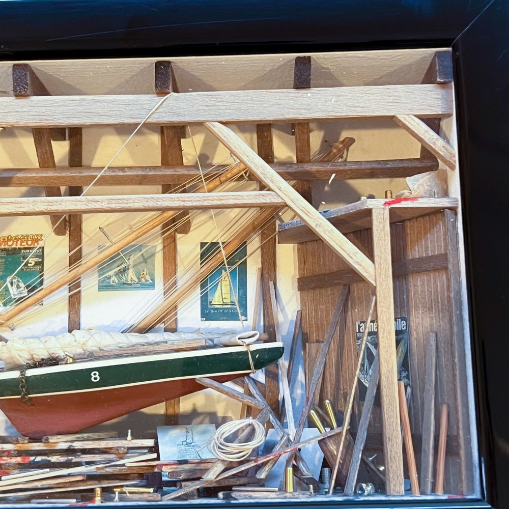 Patrick Richard LA RUÉE VERS L'ART Shipyard Handmade Shadowbox Diorama