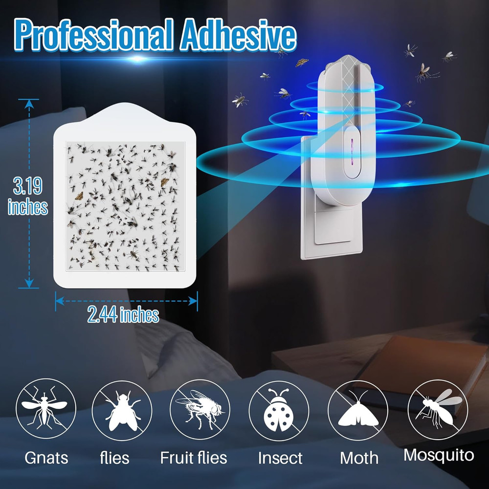 Qualirey 20 Pack Flying Insect Trap Refill Compatible with Bugmd No Buzz Zone