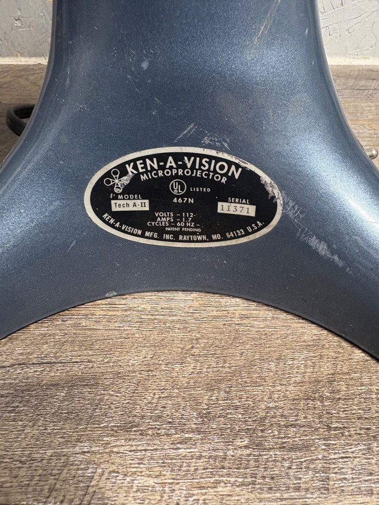 Ken-A-Vision Microprojector Instructional Teaching Model Tech A-11 see Video