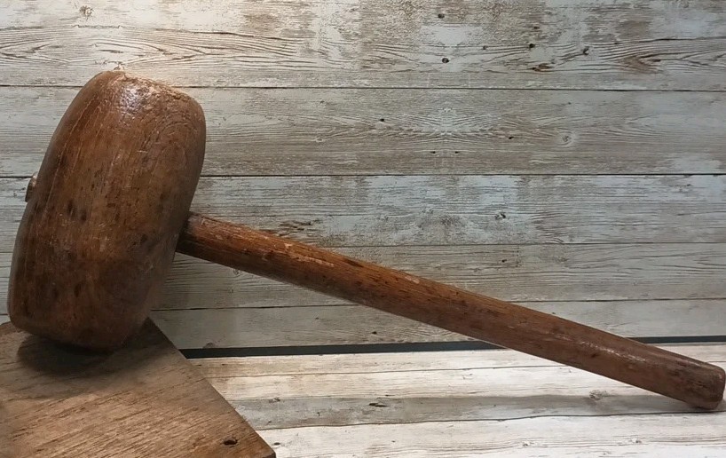 Primitive Solid Wood Mallet 18x6 28oz