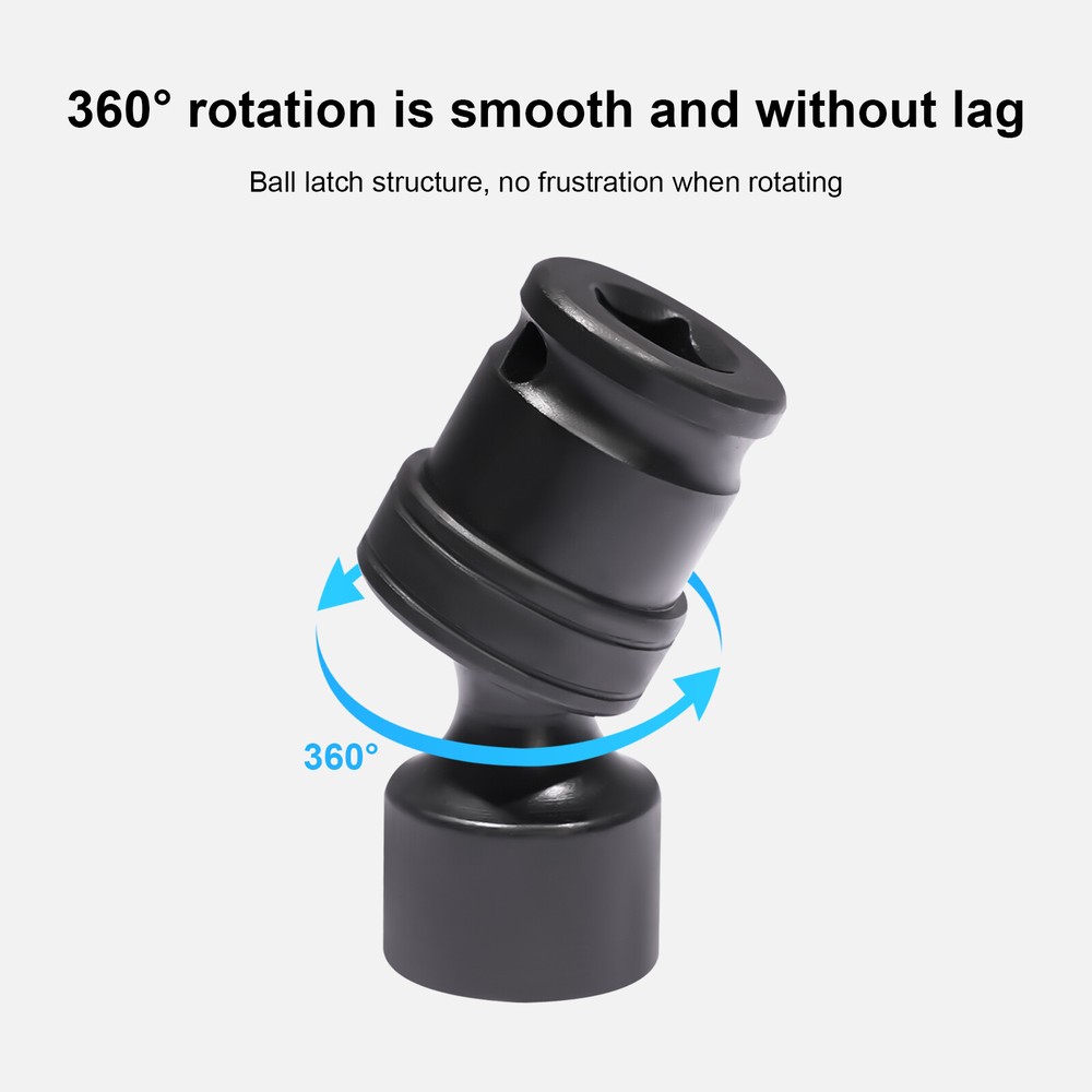 Universal Joint Socket Set, 15-Piece 3/8" Socket Set, Swivel Socket Set