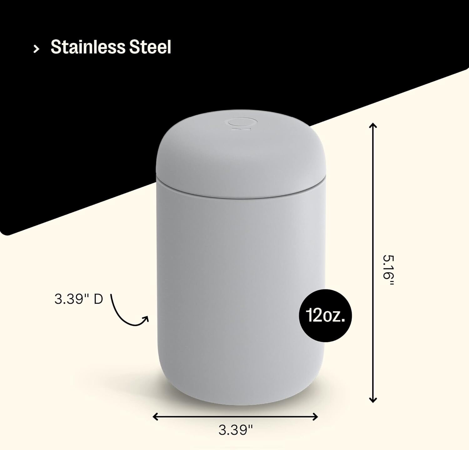 Fellow Carter Everywhere Tumbler Matte Gray 12oz 355ml Double Walled Coffee Mug