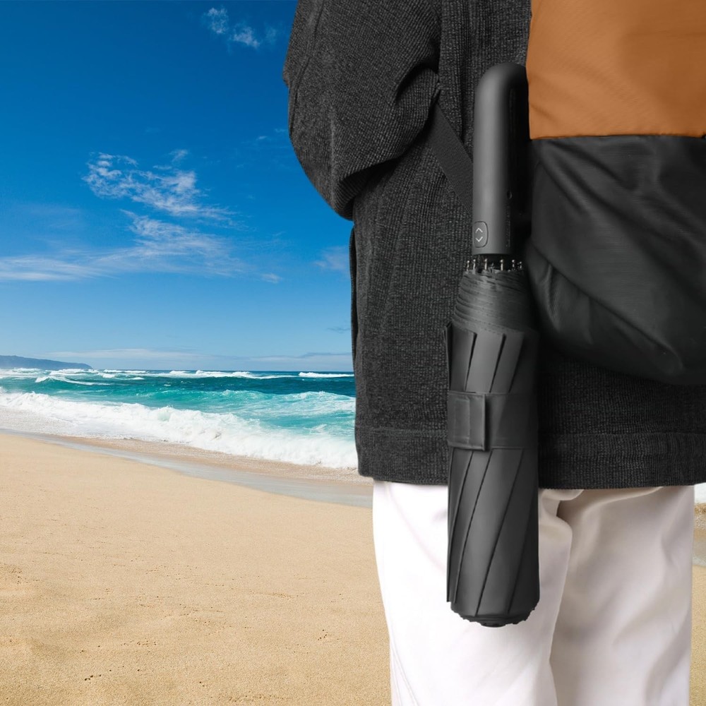 Travel Foldable Umbrella, Lightweight Automatic Open Close Umbrella with Handle