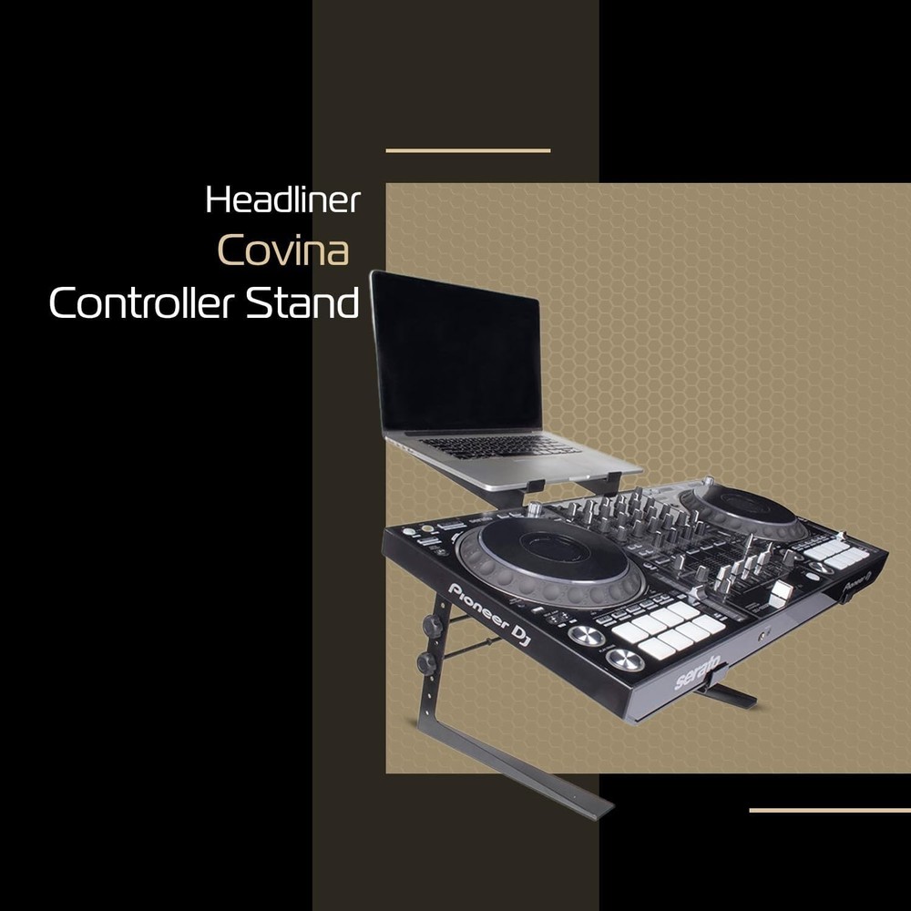 Dual DJ Controller Stand for Laptop and Gear