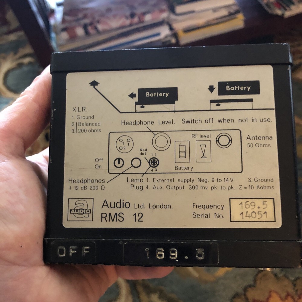 Audio Ltd Rms 12 Rms12 Frequency 169.5