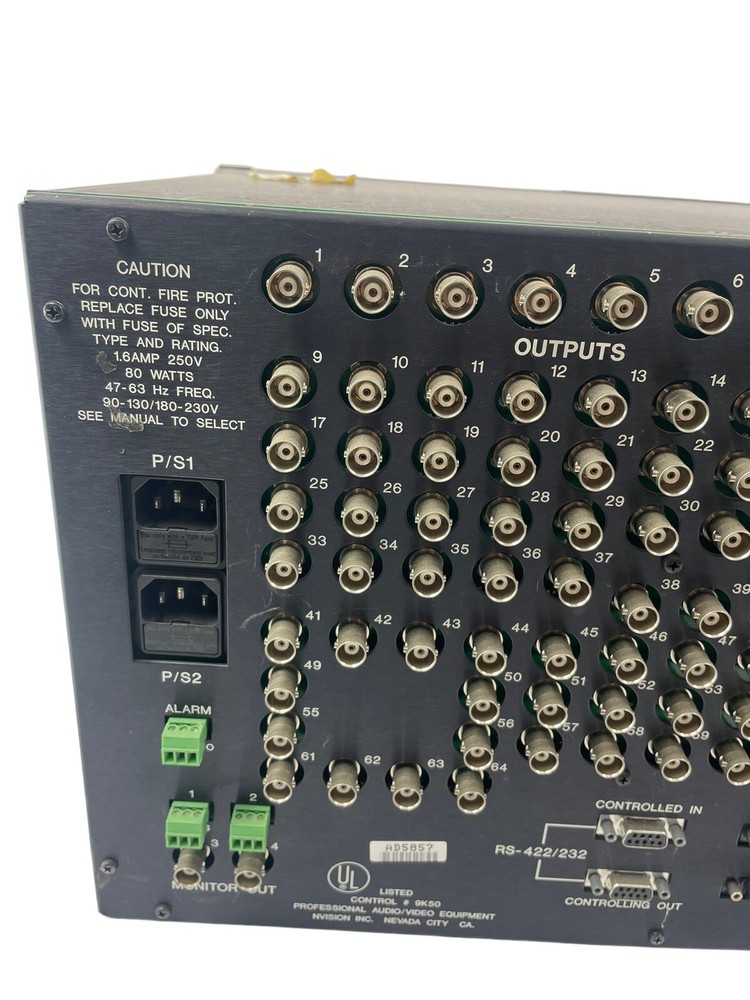 NVISION NV3064 System Video Routing Switcher for Broadcasting & Editing