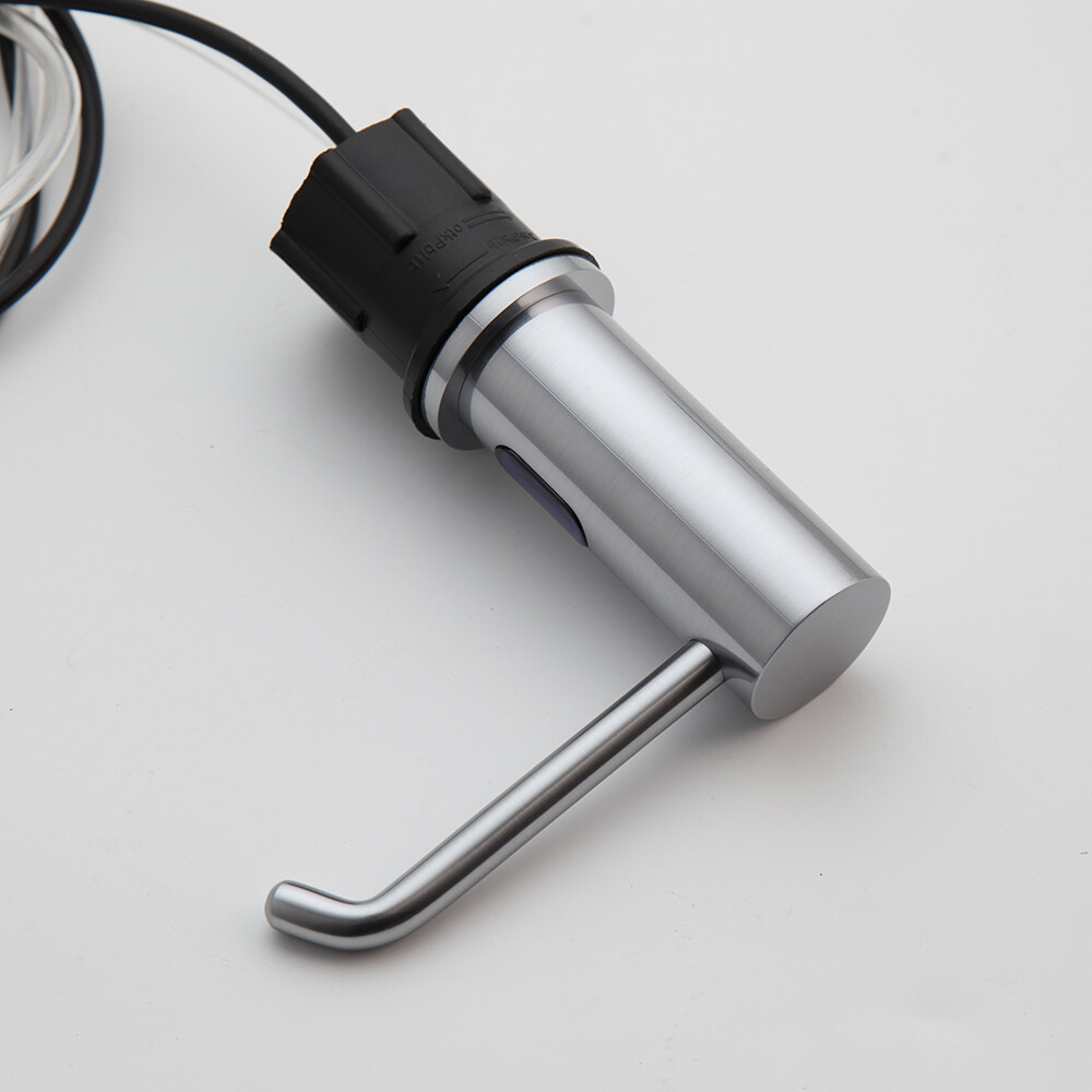Kitchen Brushed Nickel Automatic Hand Sensor 500ml Soap Dispenser Deck Mount